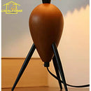 Axyaa Bauhaus Pleated Table Lamp LED E27 Solid Wood Fabric Art Desk Light