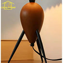 Axyaa Bauhaus Pleated LED Table Lamp Solid Wood Fabric Desk Light
