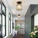 Axyaa Nordic Crystal Ceiling Light: Modern E27 Fixture for Bedrooms, Corridors, Restaurants
