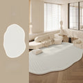 Axyaa Plush Cream Bedroom Rug: Soft Fluffy Carpet for Living Room & Bedside