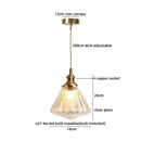 Axyaa Ceramic Flower LED Pendant Lights Gold Vintage Brass Hanging Lamp