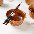 Axyaa Wooden Rice Soup Bowls - Japanese Style Eco-Friendly Tableware
