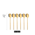 Axyaa Stainless Steel Teaspoon Set for Cake Fruit Dessert Coffee Snack