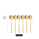 Axyaa Stainless Steel Teaspoon Set for Cake Fruit Dessert Coffee Snack