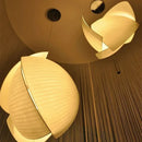 Axyaa Modern Fabric Shell Pendant Chandelier for Living Room Bedroom Restaurant Art