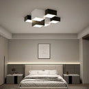 Axyaa Square Black White LED Ceiling Lamp for Modern Home Decor