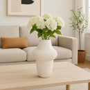 Axyaa Ceramic Vase: Stylish 3D Printed Flower Vase for Home and Office Decor