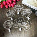 Axyaa LED Cake Topper Night Light, Happy Birthday & Valentine's Day Cake Decoration