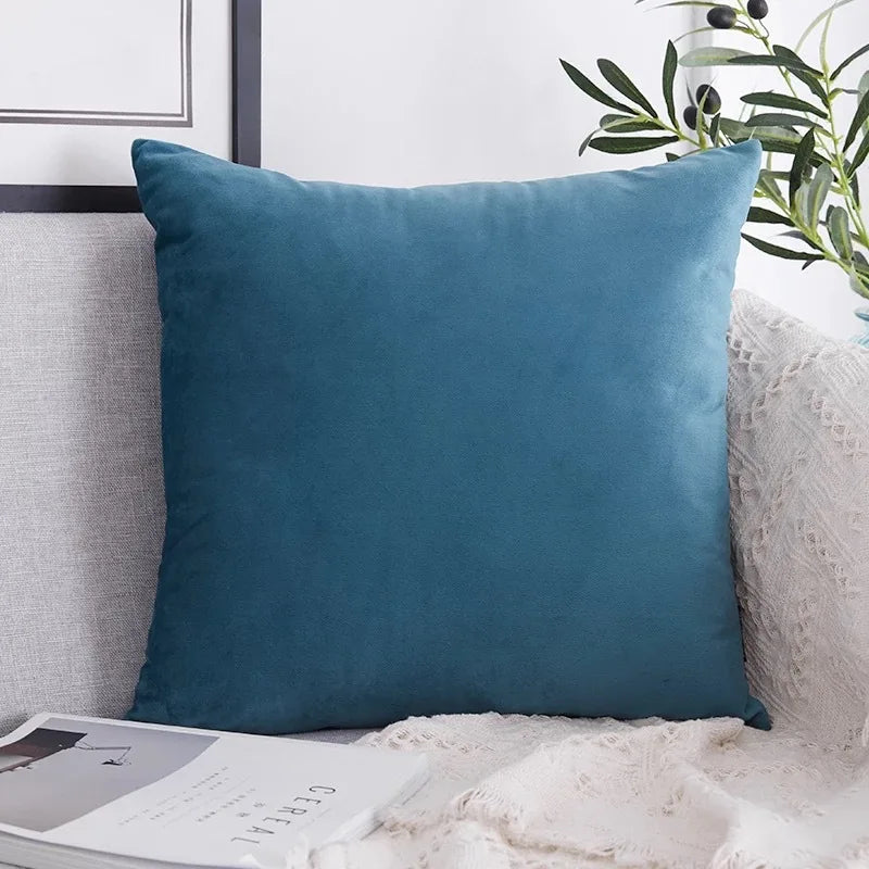 Axyaa Velvet Cushion Cover for Home Decor - Soft and Nordic Throw Pillow Case