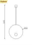 Axyaa Iron Disc Wall Lamp with Glass Ball in Retro Style
