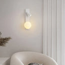 Axyaa White Acrylic Ball Wall Light Bedside Lamp 3000K G9 Bulb