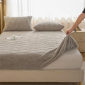 Axyaa Winter Coral Fleece Fitted Sheet - Plush Warm Bed Linen for Double Queen King Beds