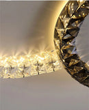 Axyaa Light Luxury Crystal Ceiling Chandelier for Living Room and Bedroom
