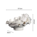 Axyaa Irregular Fold Pattern Ceramic Vase | Wavy Shape Flower Pot & Fruit Dish