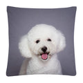 Axyaa Cute Dog Photo Polyester Cushion Cover for Home Sofa Car