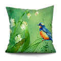 Axyaa Bird Oil Painting Cushion Cover - Chinese Style Home Decor