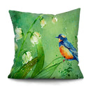 Axyaa Bird Oil Painting Cushion Cover - Chinese Style Home Decor