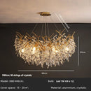 Axyaa Crystal Branch Pendant Lights with LED Luxury Gold Droplight Fixtures