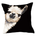 Axyaa Alpaca and Cactus Pattern Pillowcase for Home Sofa Decoration