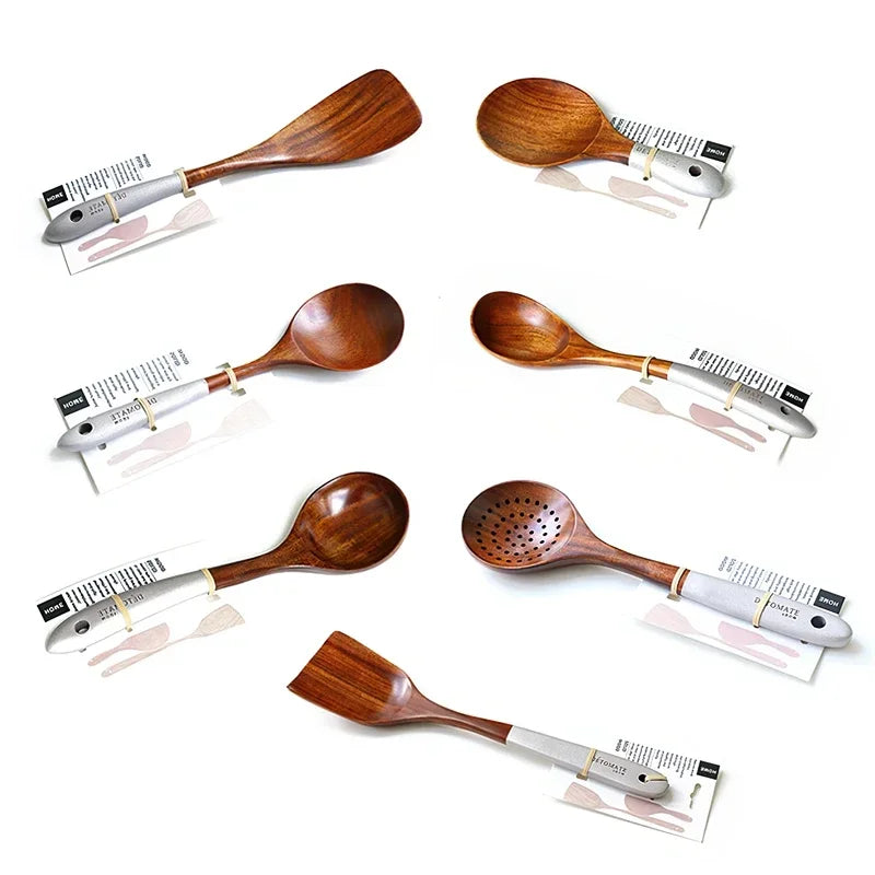 Axya Teak Spatula Rice Scoop Solid Wood Cooking Tool Eco-friendly Kitchen Supplies