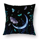 Axyaa Psychedelic Moon Butterfly Pillow Covers for Bedroom and Living Room 45x45cm
