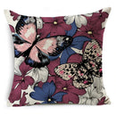 Axyaa Linen Butterfly Cushion Cover 45x45cm - Decorative Pillow Case for Sofa & Bed