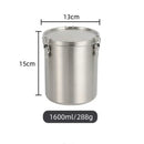 Stainless Steel Axyaa Sealed Tea & Grain Storage Jar with Buckle Lid