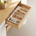 Axyaa Expandable Cutlery Tray Kitchen Drawer Organizer Forks Spoons Knives Holder