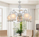 Axyaa European Chandelier with White Glass Shade for Dining Room