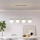 Axyaa Chrome Glass Chandelier: Modern Full Spectrum LED Pendant Light for Healthy Eye Protection
