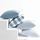 Axyaa Light Blue Plaid Pillow Cover 30x50cm/45x45cm - Home Decor Sofa Cushion