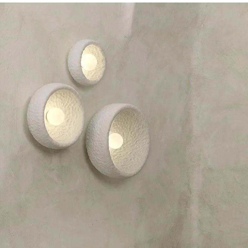 Axyaa Wabi-sabi Style Retro Zen Wall Lamp for Bedroom B&B Living Room Decor