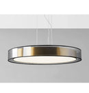 Axyaa Modern Copper Pendant Light with Double Lampshade for Livingroom and Bedroom
