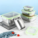 Axyaa Stainless Steel Fresh-keeping Lunch Box with Leak Proof Lid
