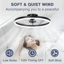 Axyaa Modern Dimmable Ceiling Fan Chandelier with Remote Control