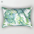 Tropical Green Plant Decor Throw Pillow Cover by Axyaa for Modern Bohemian Style