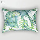 Tropical Green Plant Decor Throw Pillow Cover by Axyaa for Modern Bohemian Style