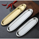 Axyaa Stainless Steel Shrimp Slide Plate: Japanese-style Sushi Tray, Hot Pot Dinner Plate