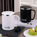 Axyaa 480ml Insulated Stainless Steel Coffee Mug with Lid & Handle