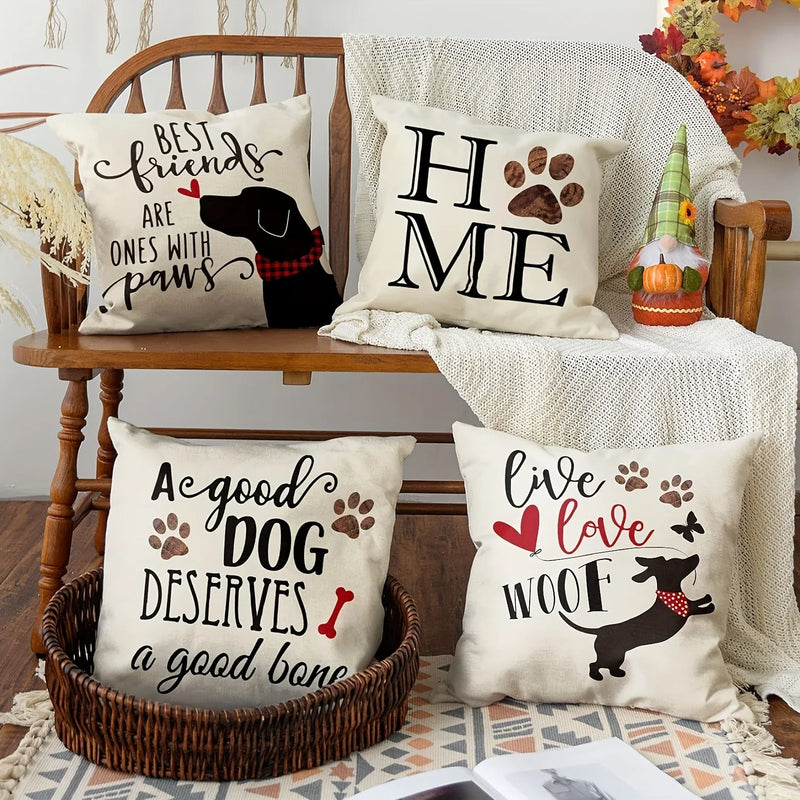 Axyaa Puppy Pattern Printing Pillowcase for Home Decor