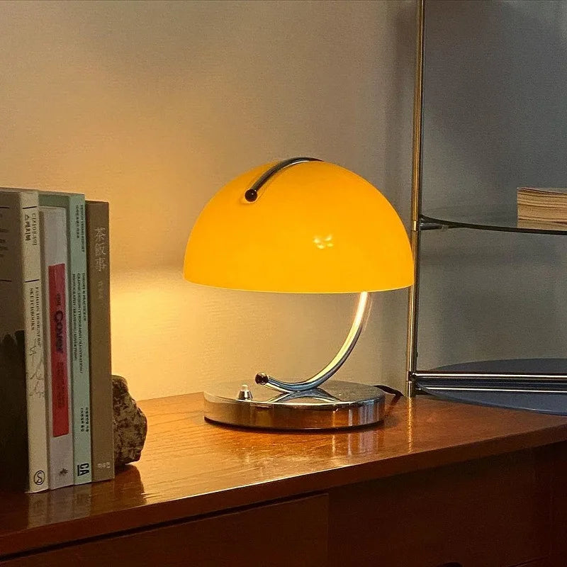 Axyaa Retro Glass Table Lamp: Nordic Minimalist Bedroom Decor Light