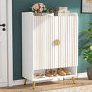 Axyaa 7-Tier Shoe Cabinet with Doors and Adjustable Shelves
