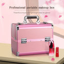 Axyaa Portable Makeup Organizer Box with Lock and 4 Trays