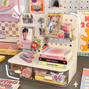 Axyaa Kawaii Hook Drawer Small Card Stand Display & Storage Rack for Idol Collectibles