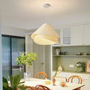 Axyaa Nordic Pleated Fabric LED Pendant Light Creamy Hanging Lamp