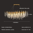 Axyaa Modern Luxury Crystal Chandelier Pendant Light for Home Decor