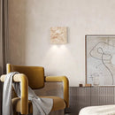 Axyaa Yellow Travertine Glass LED Wall Lamps for Home Decor - Set of 4