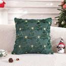 Axyaa Christmas Theme Embroidered Pillow Cover 45x45cm - Home Sofa Decoration
