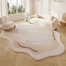 Axyaa Fluffy Cream Bedroom Rug Soft Floor Mat for Cozy Home Decor