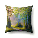 Axyaa Snowflake Christmas Cushion Cover 45*45cm - Four Seasons Scenery Decoration Pillow Case